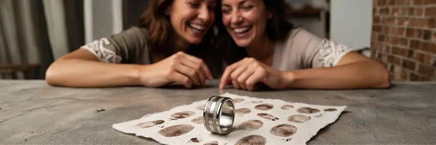 Kreiere deinen mood Ring mit personalisiertem Fingerabdruck