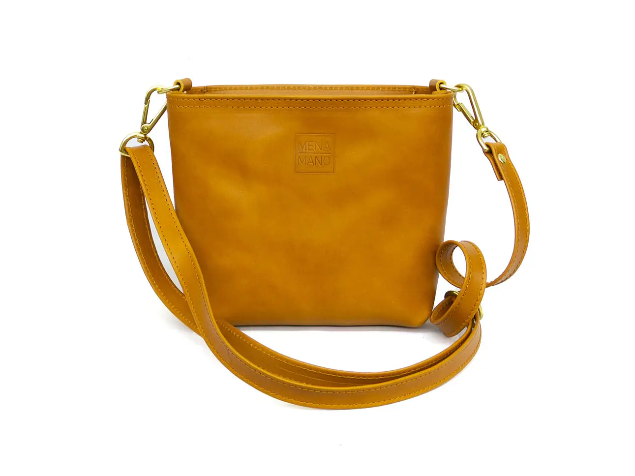 «Sola» Leder Umhängetasche mit Reissverschluss