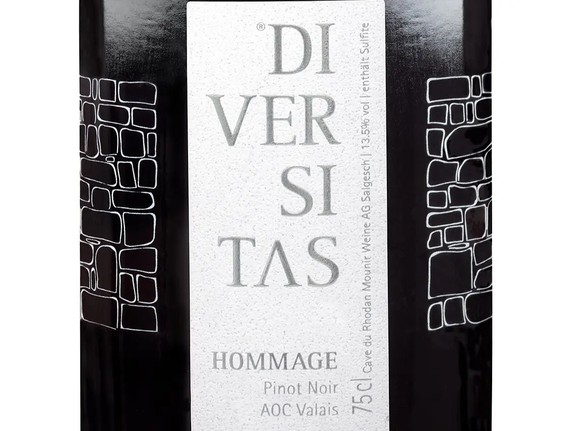 Pinot Noir Diversitas Hommage, Cave du Rhodan Mounir Weine, Salgesch, Wallis